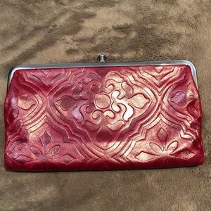 Beautiful, burgundy leather, HOBO wallet.